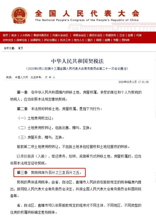 還有7個(gè)月！事關(guān)每個(gè)買(mǎi)房人！新契稅法2021年9月1日起施行！契稅稅率為3%至5%，要買(mǎi)房的得抓緊了！
